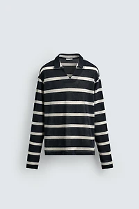STRIPED JACQUARD POLO SHIRT