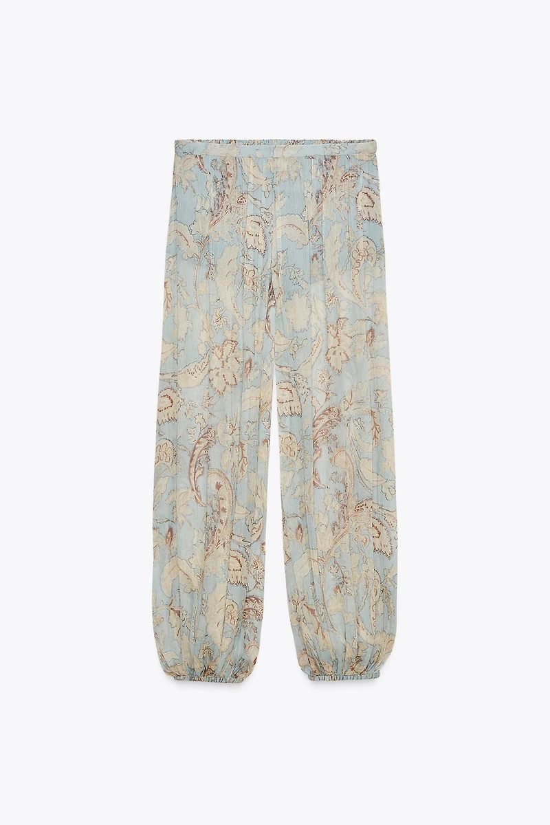 ZW COLLECTION FLORAL PUFF PANTS