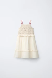 CROCHET KNIT COMBINATION DRESS