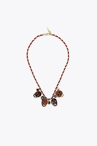 2-PACK OF ENAMELED SKULL NECKLACES