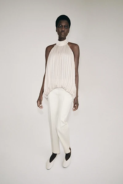 ZW COLLECTION PLEATED HALTER TOP