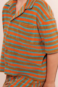 LIMITED EDITION STRIPED TOWEL POLO SHIRT