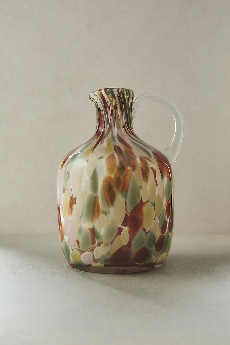 COLORED GLASS PITCHER