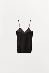 GATHERED NECK STOCKING TOP