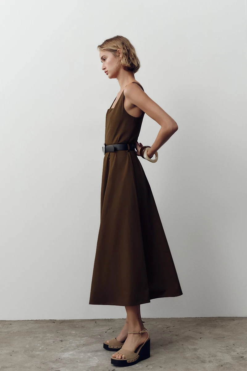 ROBE MI-LONGUE CEINTURE