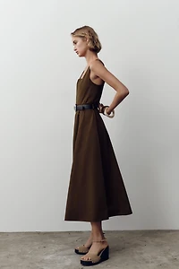 ROBE MI-LONGUE CEINTURE