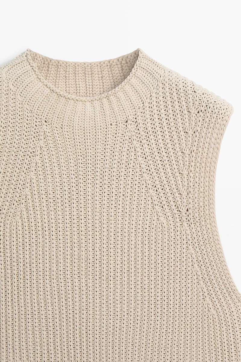 Chunky knit cotton top - STUDIO