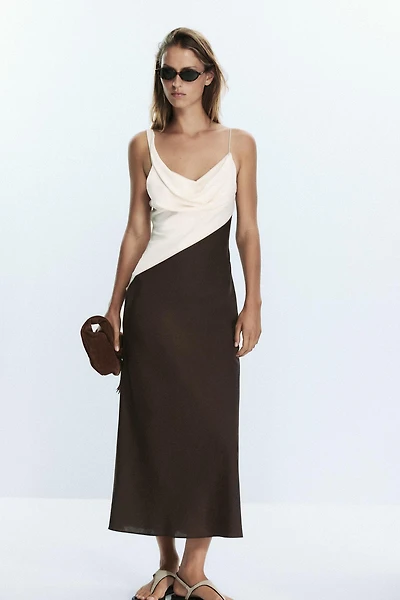 COMBINATION MIDI DRESS