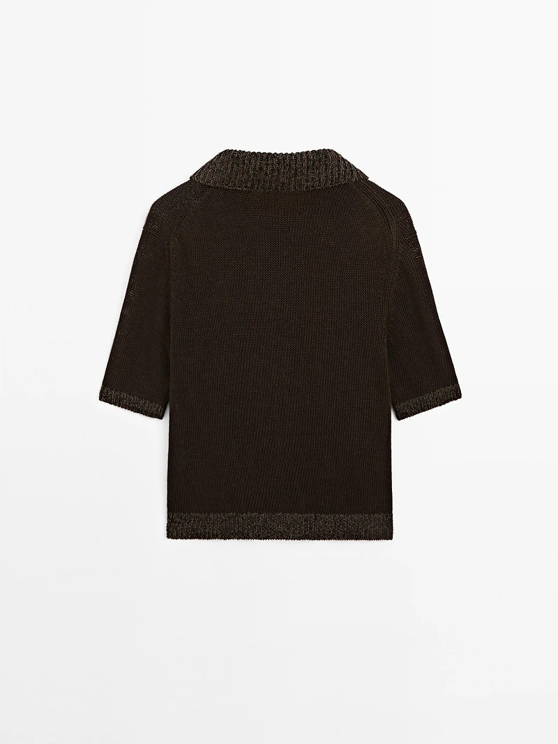 Pull polo col contrastant