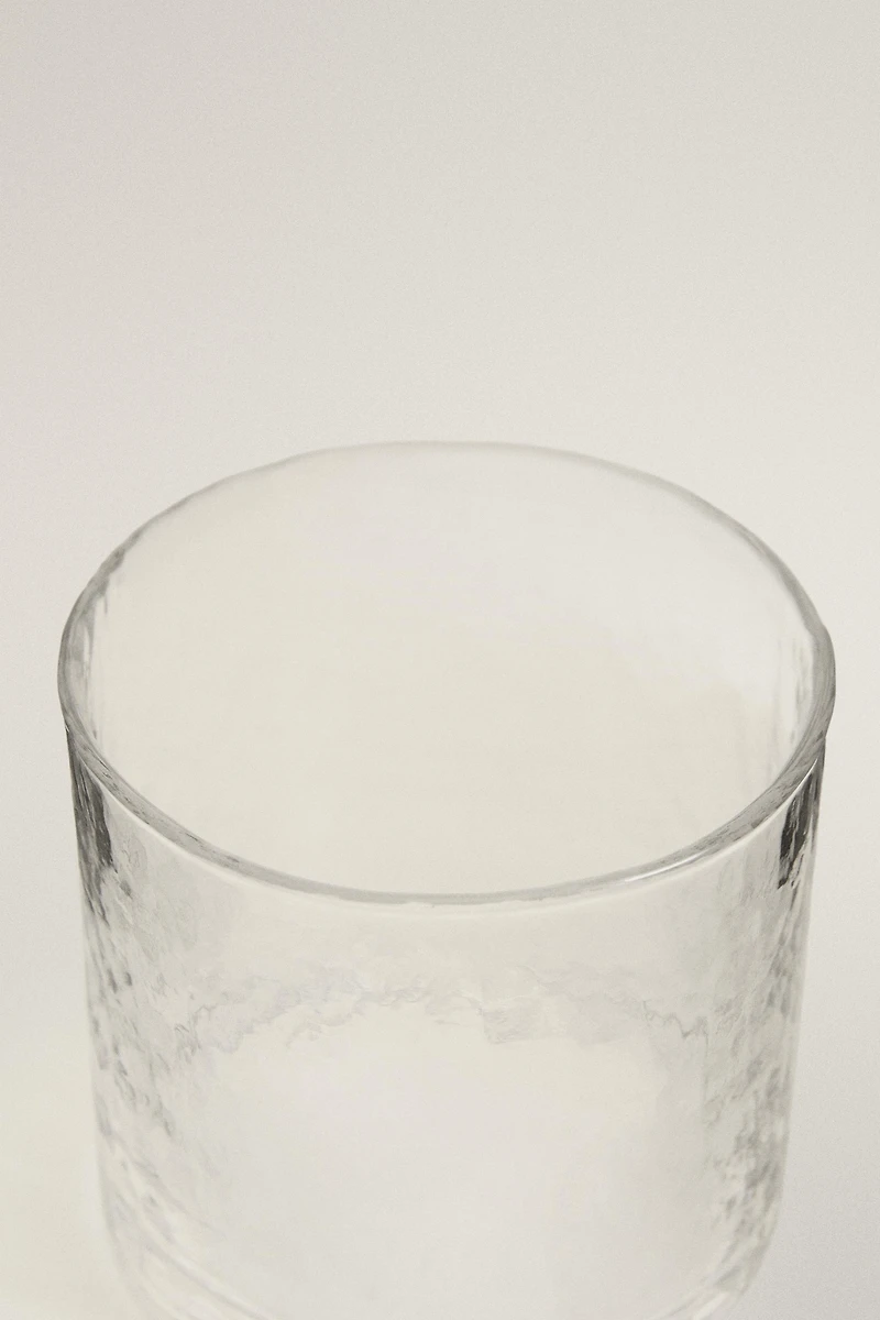 HAMMERED GLASS TUMBLER