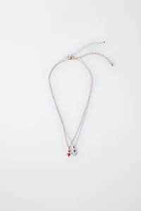 PACK OF TWO ANIMAL NECKLACES