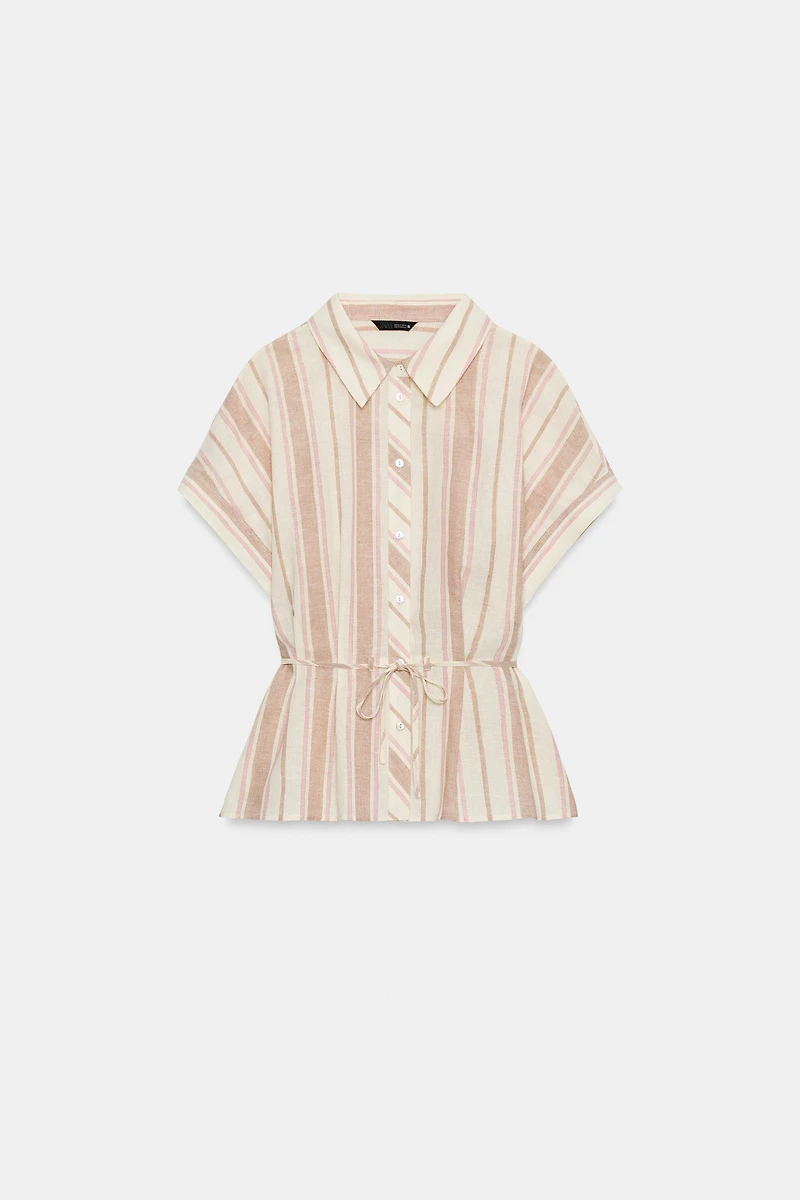 CHEMISE RAYURES FIL MÉTALLISÉ