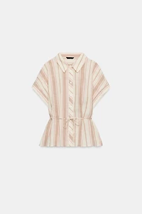 CHEMISE RAYURES FIL MÉTALLISÉ
