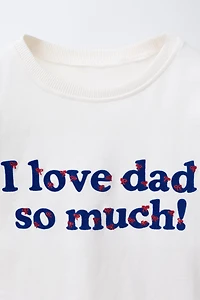 FLOCKED TEXT T-SHIRT