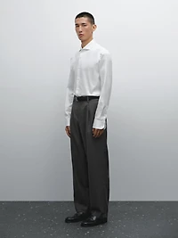 Chemise slim serge 100 % coton