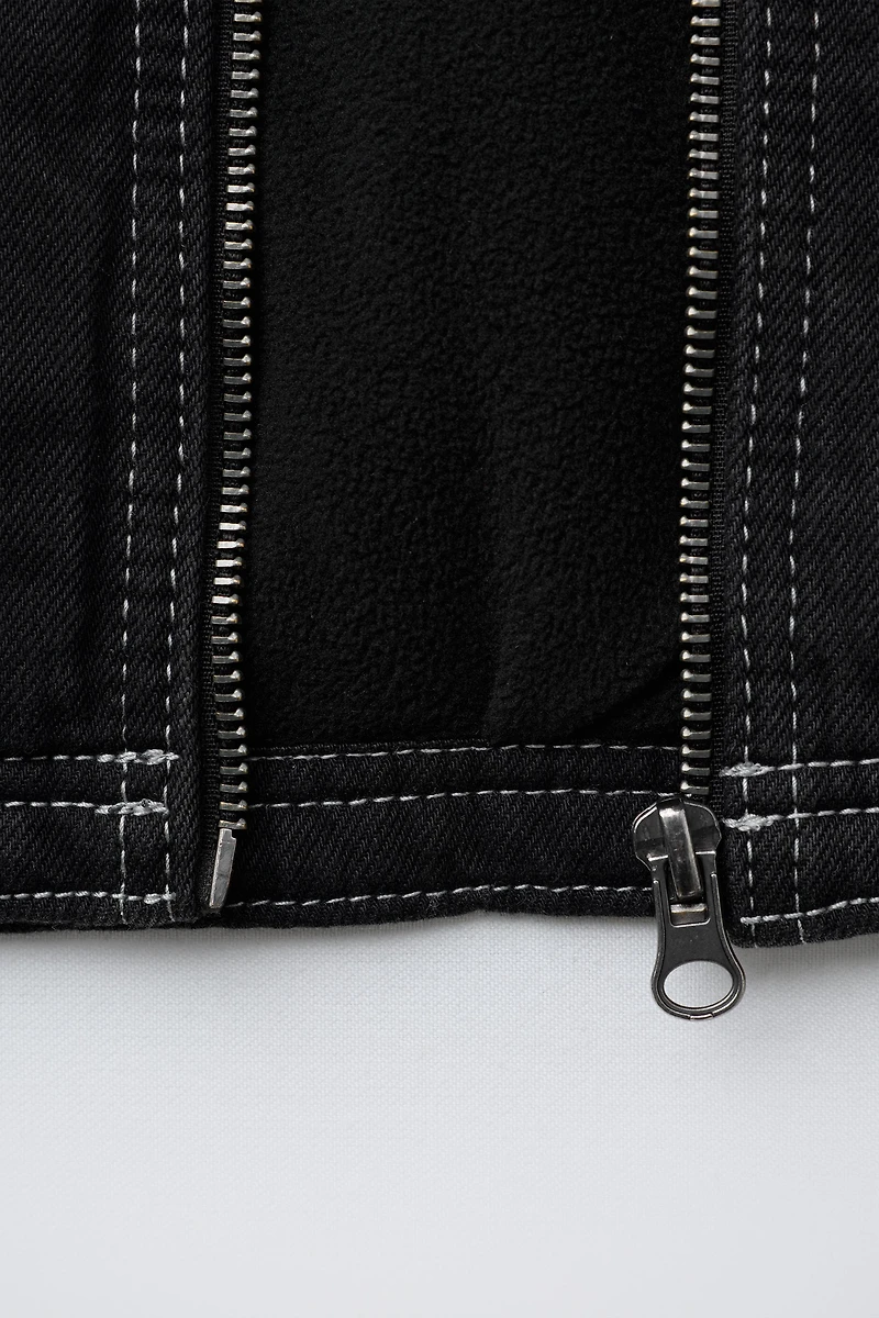 VESTE EN DENIM DOUBLURE POLAIRE