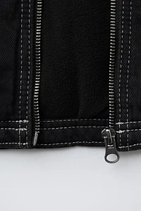 VESTE EN DENIM DOUBLURE POLAIRE