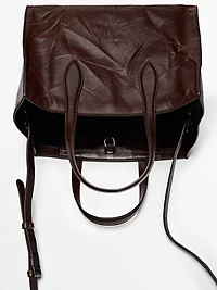 Mini-sac effet craquelé en cuir nappa