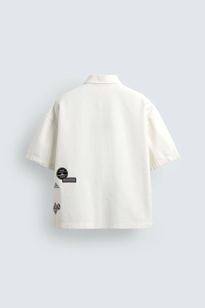CHEMISE RELAXED FIT BRODERIE PIÈCES BIMATIÈRE