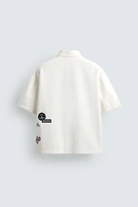 CHEMISE RELAXED FIT BRODERIE PIÈCES BIMATIÈRE