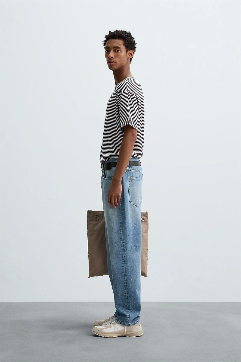 T-SHIRT COTON ET LIN RAYÉ
