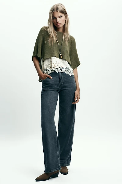 COMBINATION KNIT SWEATER