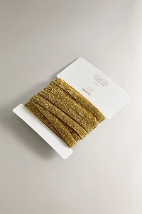 METALLIC THREAD CHRISTMAS GIFT RIBBON