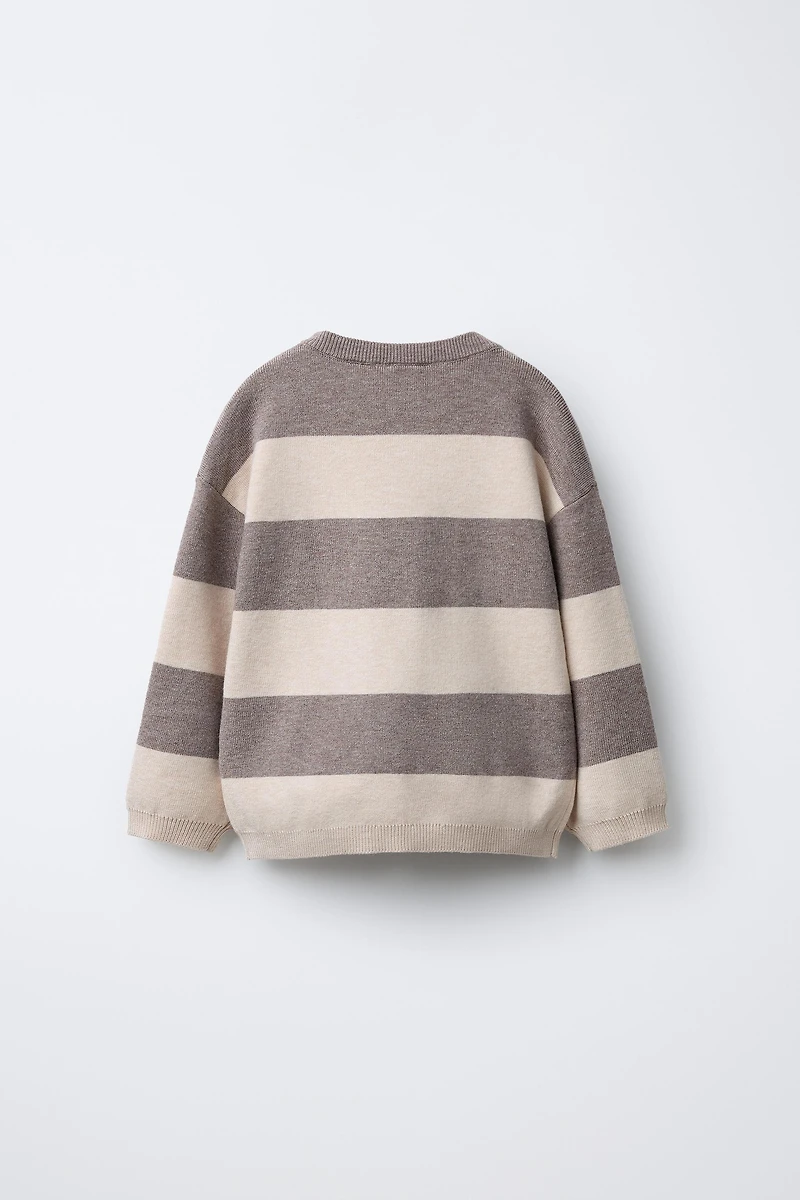 STRIPED KNIT SWEATER