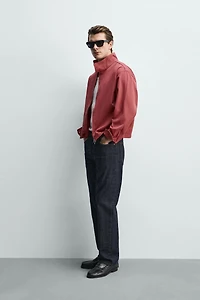BLOUSON REGULAR FIT EN COTON LAVÉ