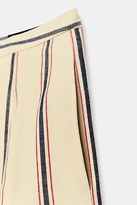 ZW COLLECTION STRIPED PLEATED TROUSERS