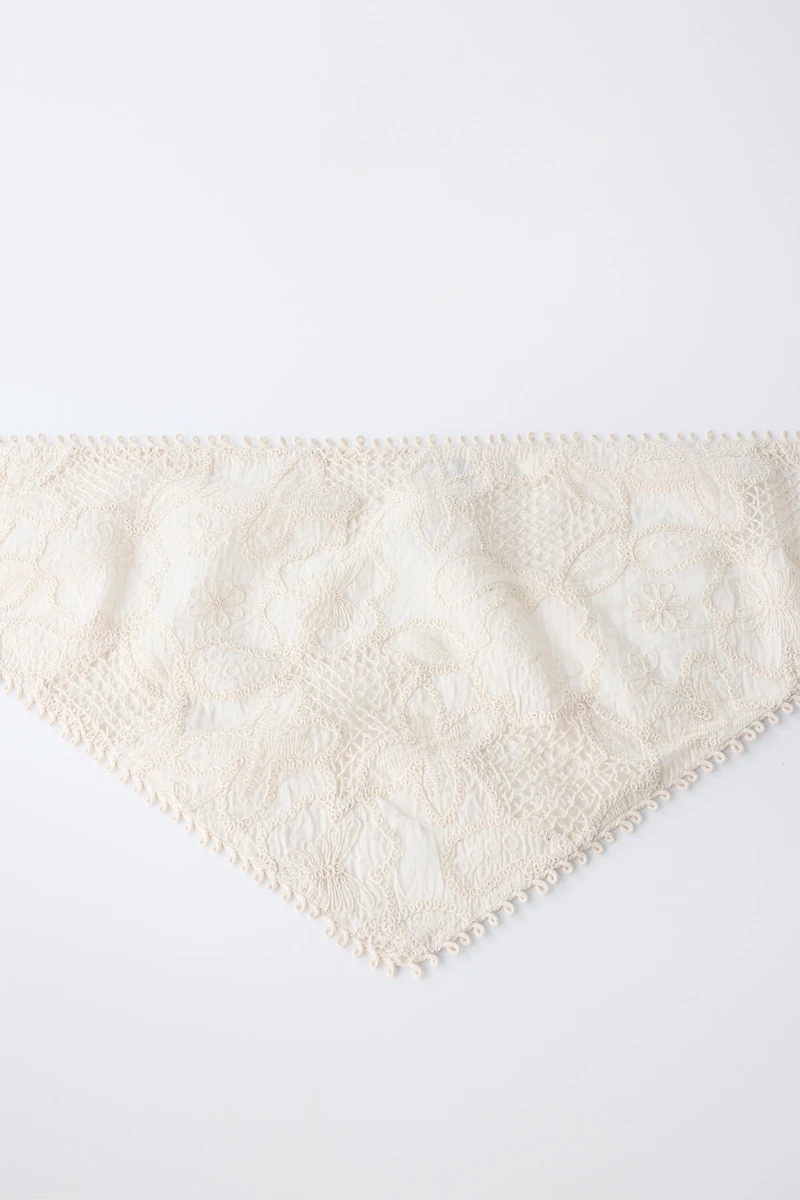PERFORATED BUTTERFLY BELT BANDANA