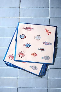 SET OF 20 FISH PAPER NAPKINS (SET OF 20)