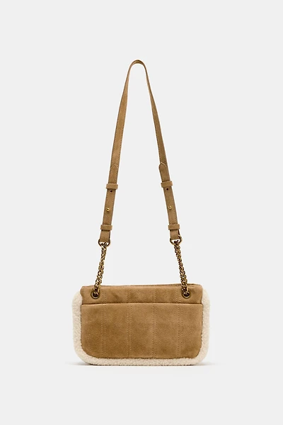 COMBINED LEATHER CROSSBODY BAG