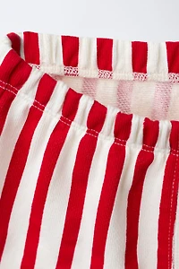 SHORT À RAYURES ET POMME