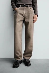 PRINTED WASHED STRAIGHT FIT JEANS