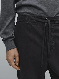 Corduroy jogger fit trousers