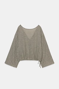 PLAID CAPE SHIRT