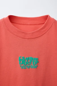 RAISED TEXT T-SHIRT