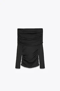 STRAPLESS RUCHED TOP