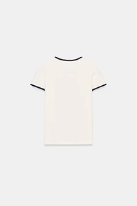 CONTRAST TRIM T-SHIRT