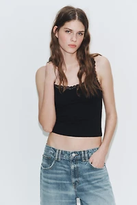 LACE STRAP TOP