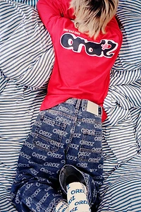 JEAN LARGE IMPRIMÉ INSCRIPTION