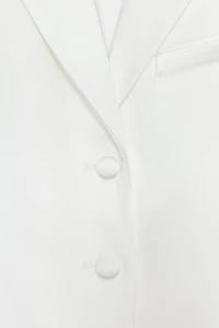 SATIN EFFECT CROP BLAZER WITH BACK VENT