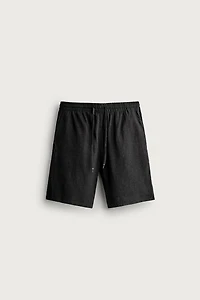VISCOSE LINEN BLEND RELAXED FIT SHORTS