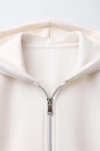 PLAIN ZIP-UP SWEATSHIRT