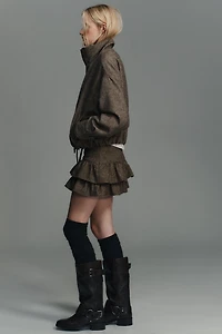 HERRINGBONE WOOL BLEND JACKET