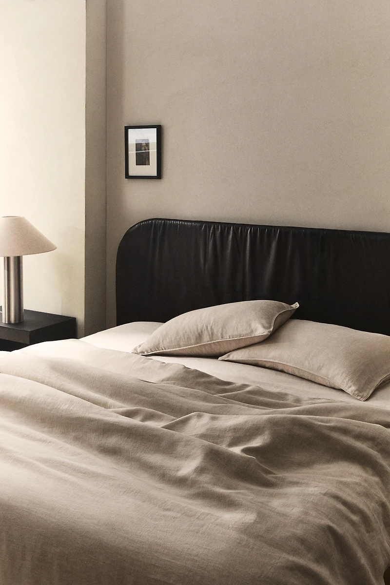 WASHED LINEN DUVET COVER (160 GxM²)