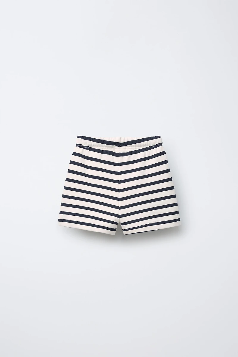TWO-PACK STRAIGHT STRIPED AND SOLID SHORTS