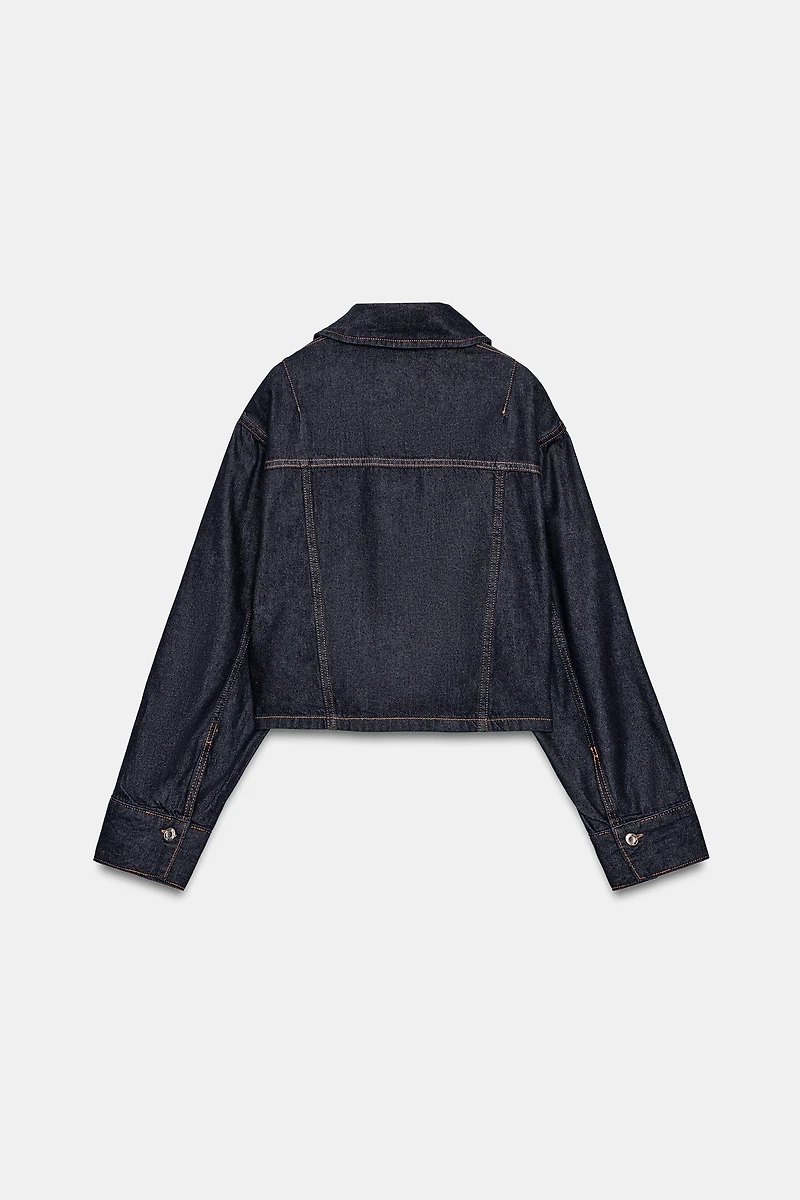 Z1975 SHORT DENIM SHIRT WITH FLAPS