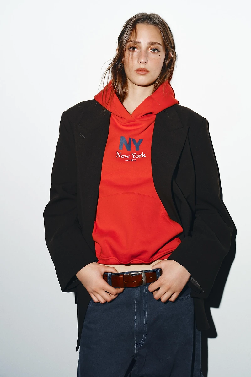 VESTE OVERSIZE À BOUTONNAGE CROIS